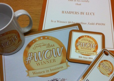 Jacqueline Gold #WOW Winners Promotional Items