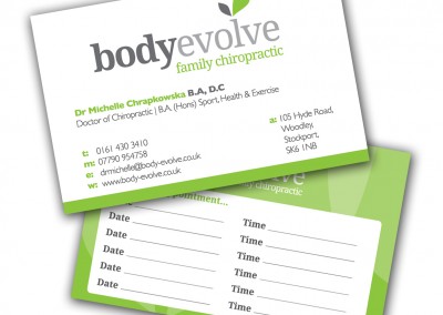 BodyEvolve Family Chiropractic Business Cards