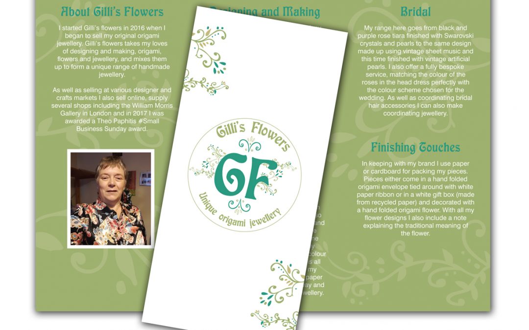 Gilli’s Flowers Jewellery Leaflets
