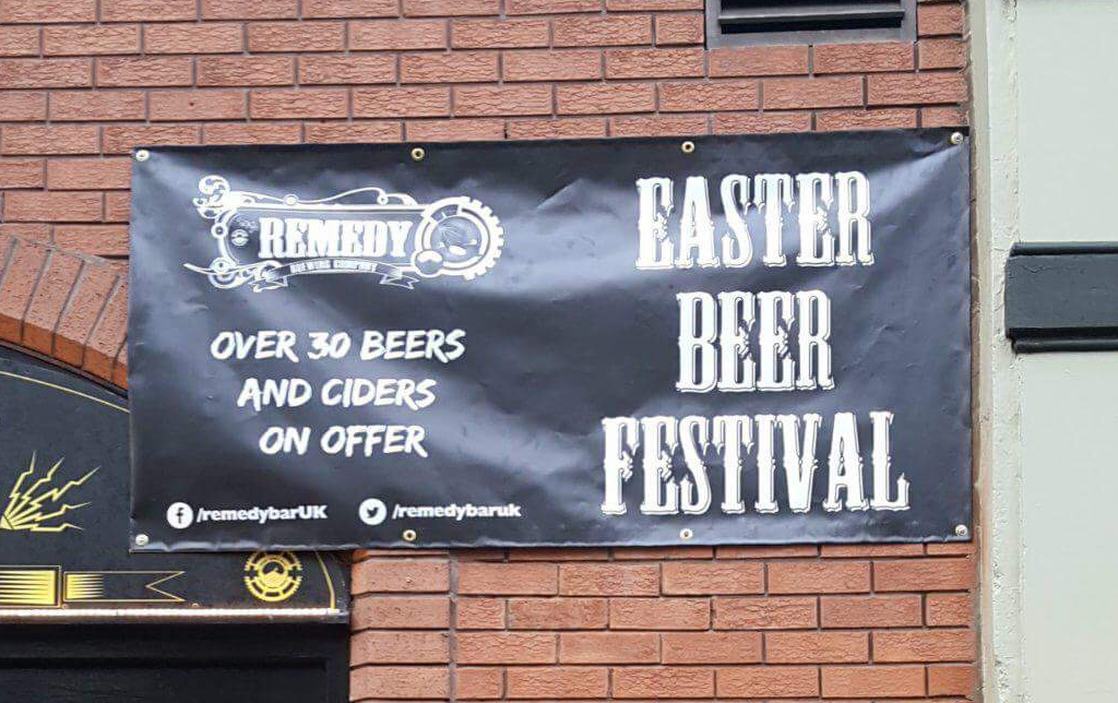 Remedy Bar & Brewhouse Easter Beer Festival PVC Banner