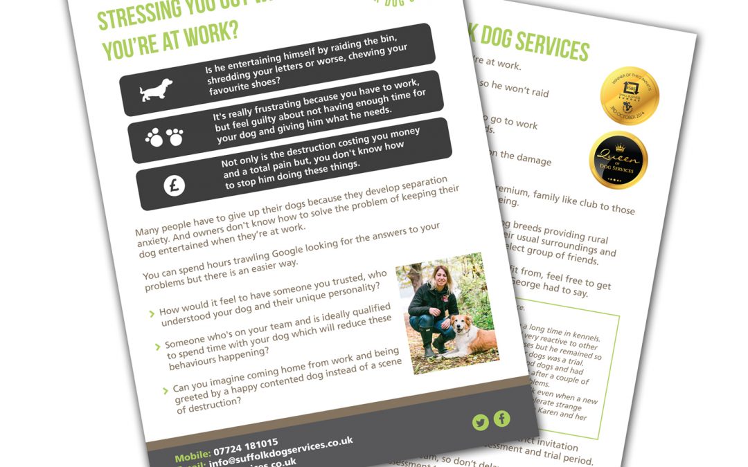 Suffolk Dog Services A5 Leaflets