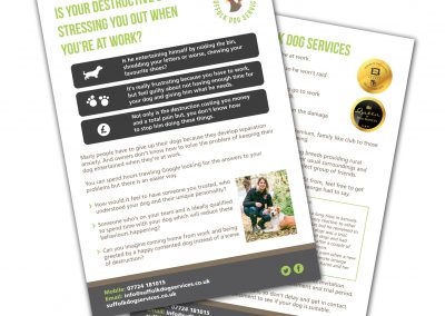 Suffolk Dog Services A5 Leaflets
