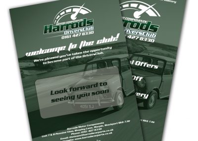 Harrods Motor Components Drivers Club Leaflets