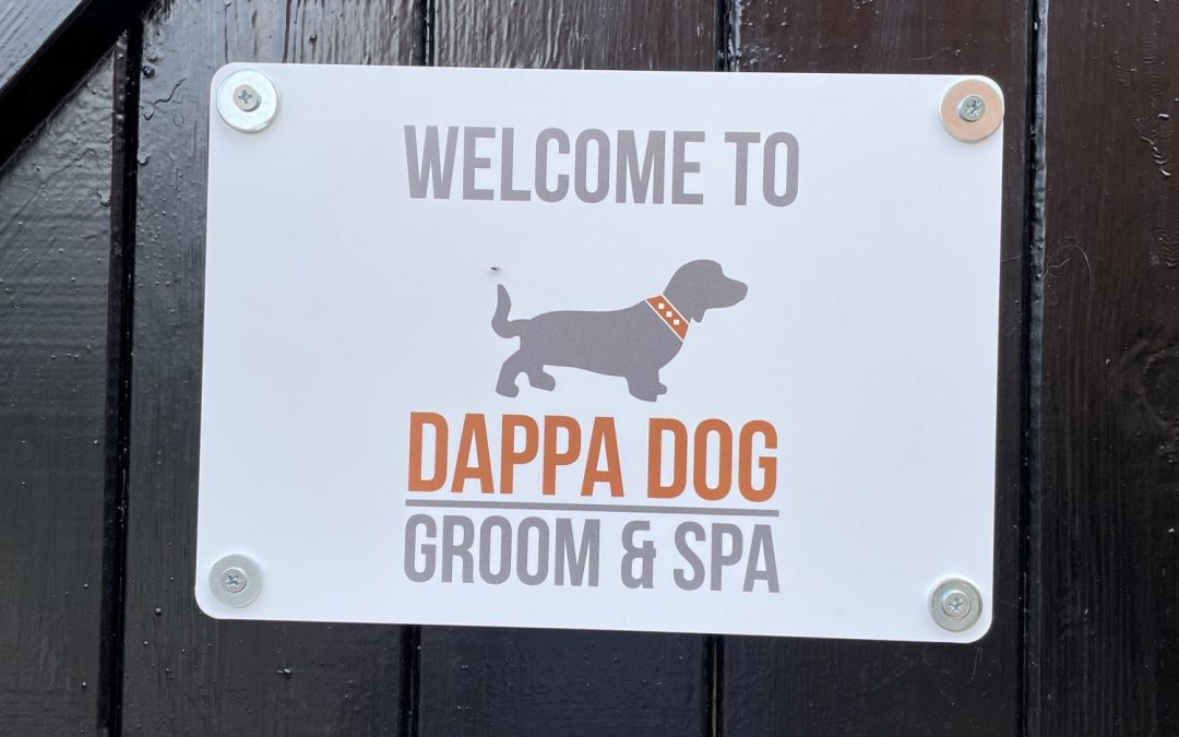 Dappa Dog Groom and Spa Door Sign