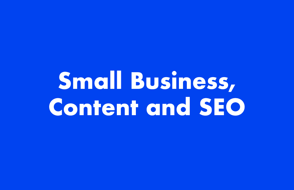 Small Business and SEO